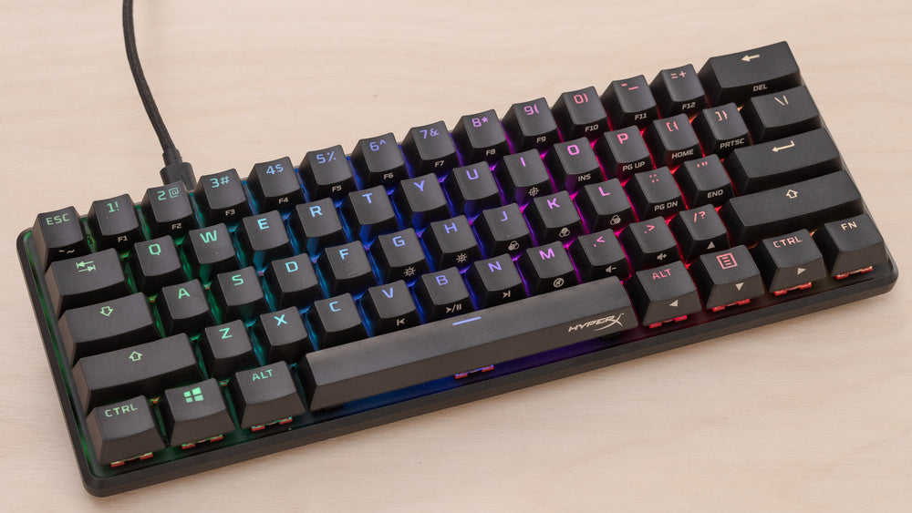 HyperX Alloy Origins 60 Mechanical Gaming Keyboard, HX Red-US | HKBO1S-RB-US/G