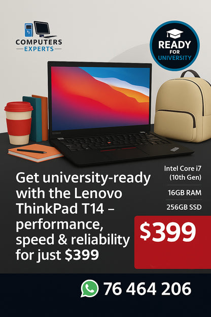 Lenovo ThinkPad T14 Core i7 10 Gen, 16GB RAM, 256GB SSD